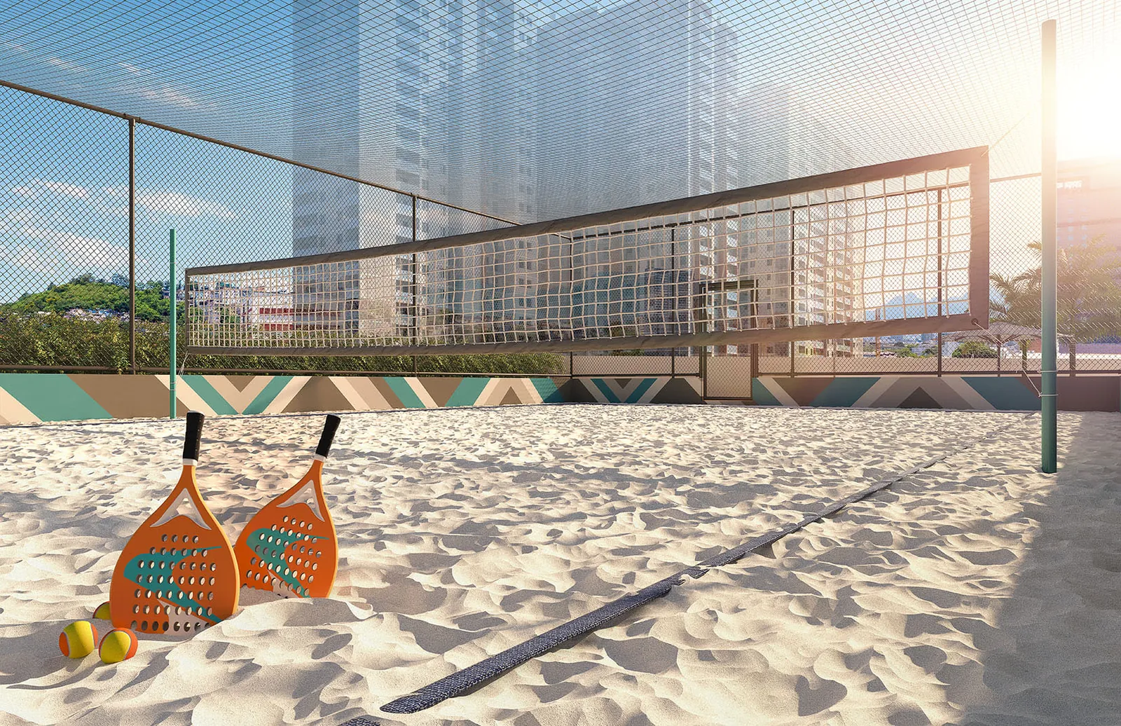 Perspectiva artística: beach tennis do Epicentro
