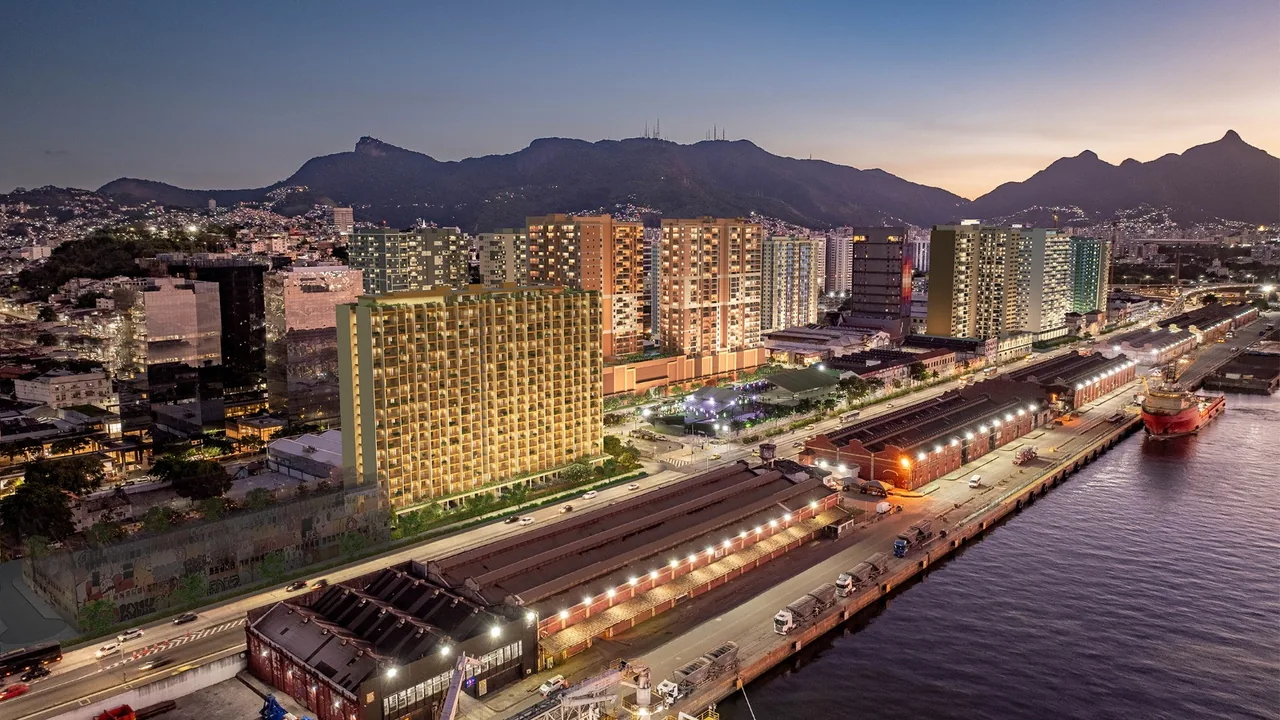 Perspectiva liberada do Erê Residencial na frente portuária do Rio de Janeiro