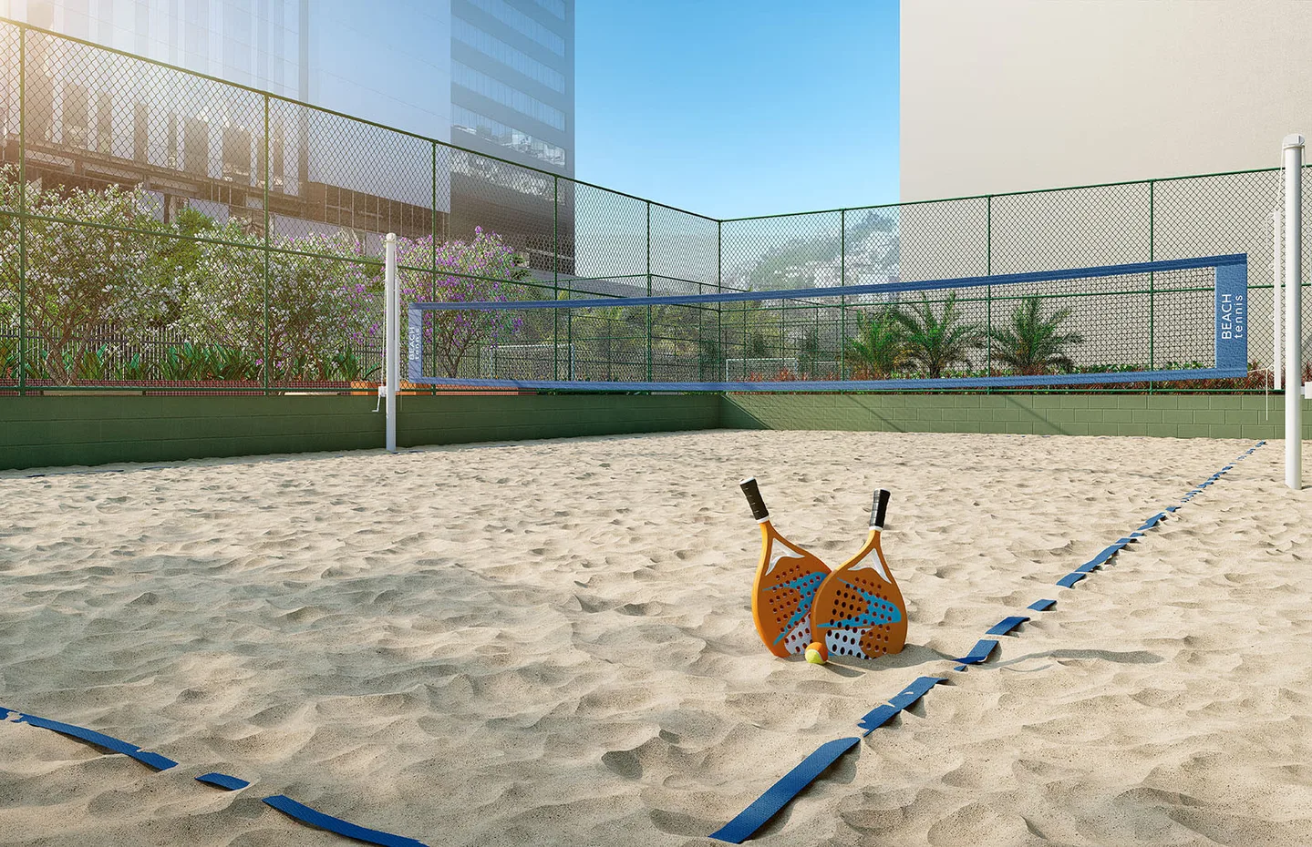 Quadra de beach tennis do Heitor dos Prazeres