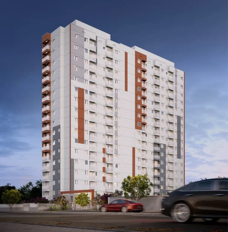 Perspectiva ilustrativa da fachada do Nova Norte Samba em Irajá