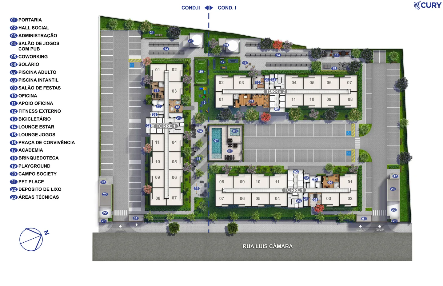 Masterplan com a implantação do Nova Olaria I e II