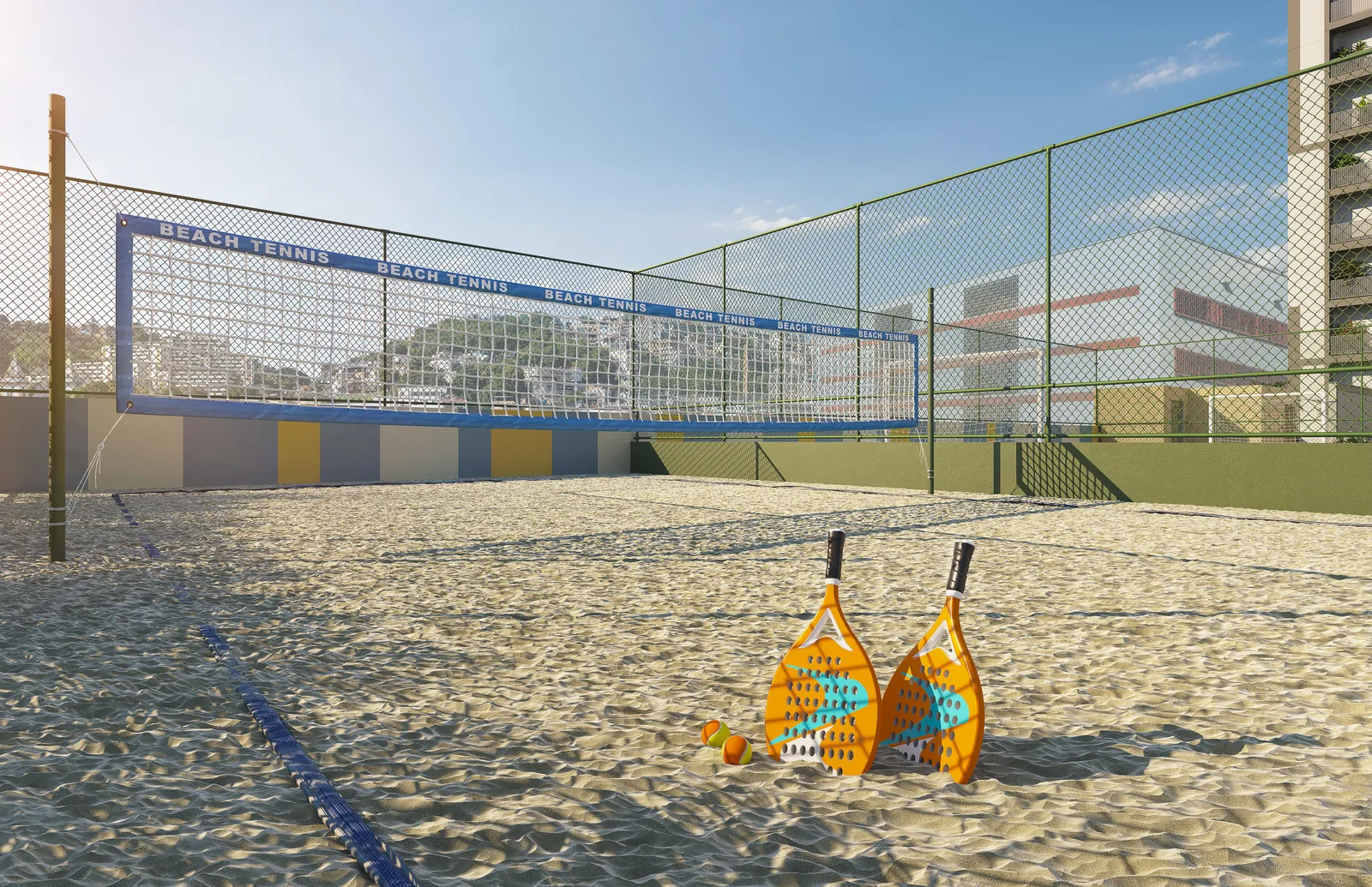 Perspectiva artística: beach tennis do Pateo Nazareth