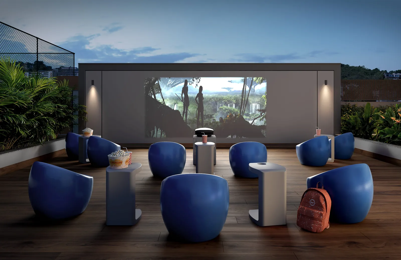 Perspectiva artística: cinema ao ar livre do Pateo Nazareth