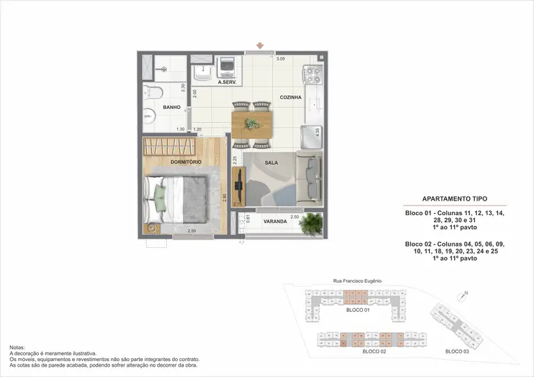 Planta do Residencial Cartola