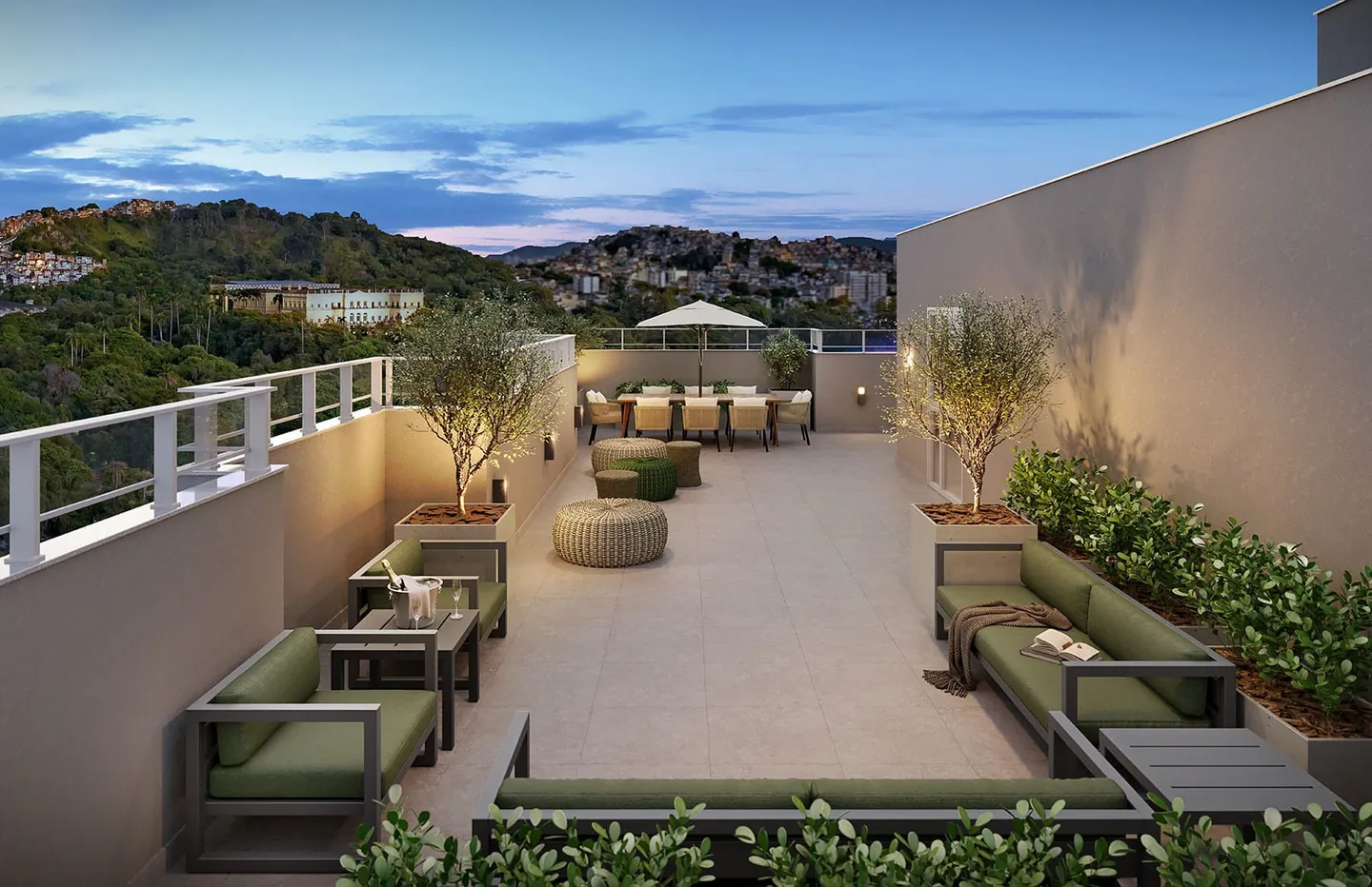 Perspectiva oficial do rooftop do Cartola I