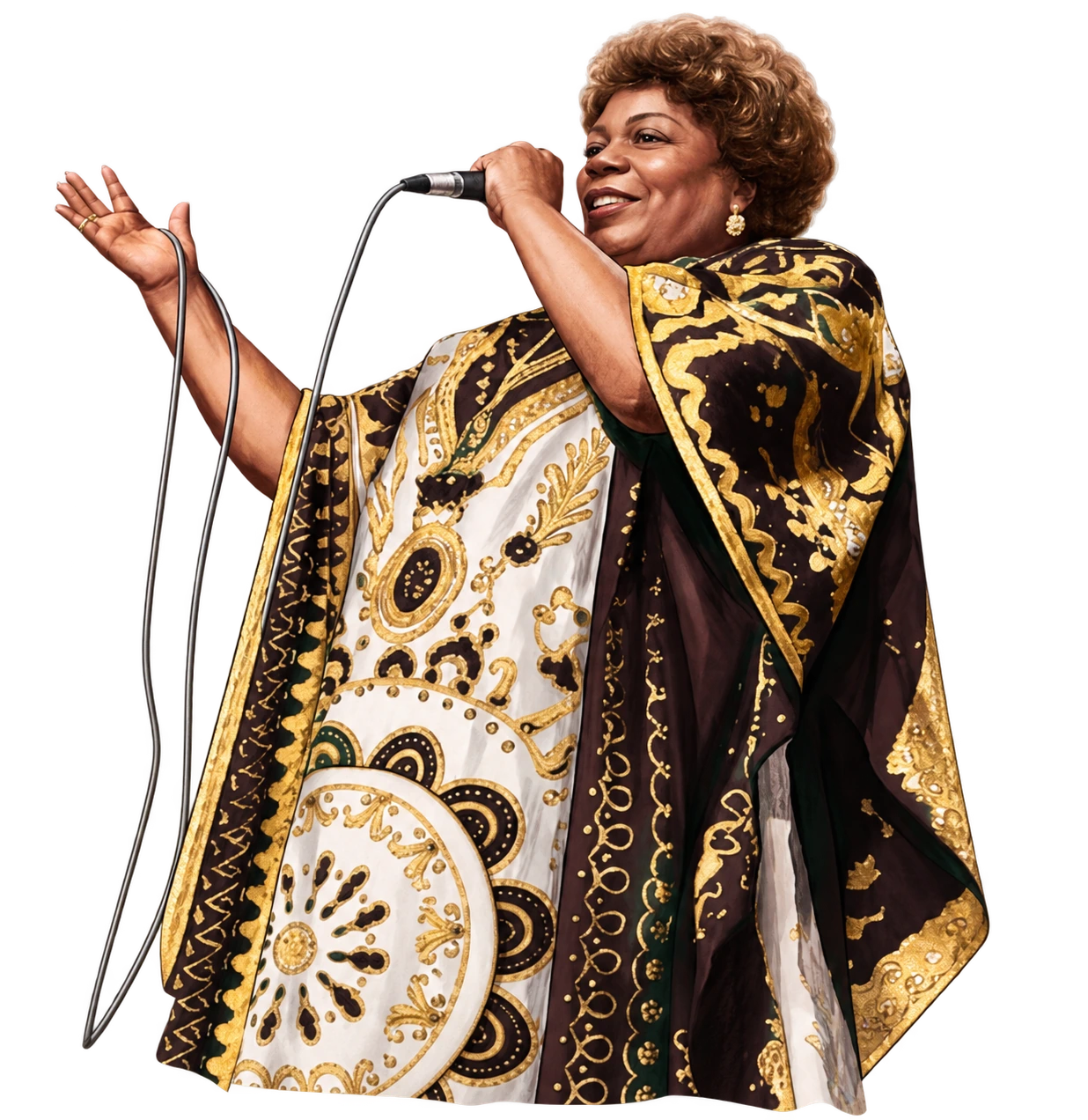 Dona Ivone Lara cantando ao microfone