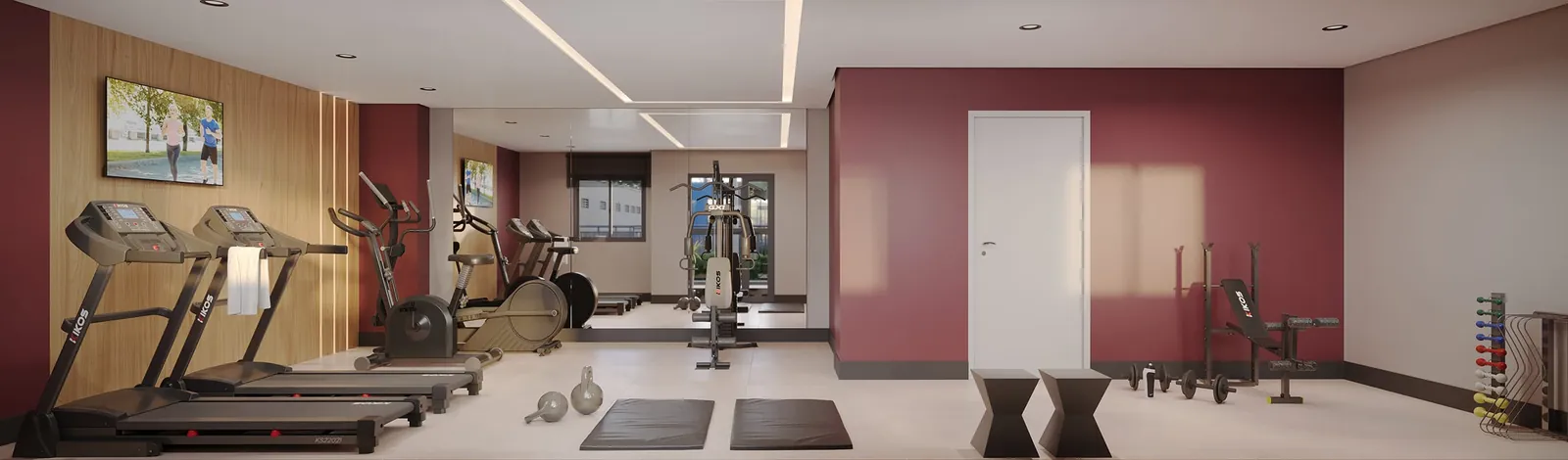 Perspectiva artística: academia do Residencial Porto Maravilha