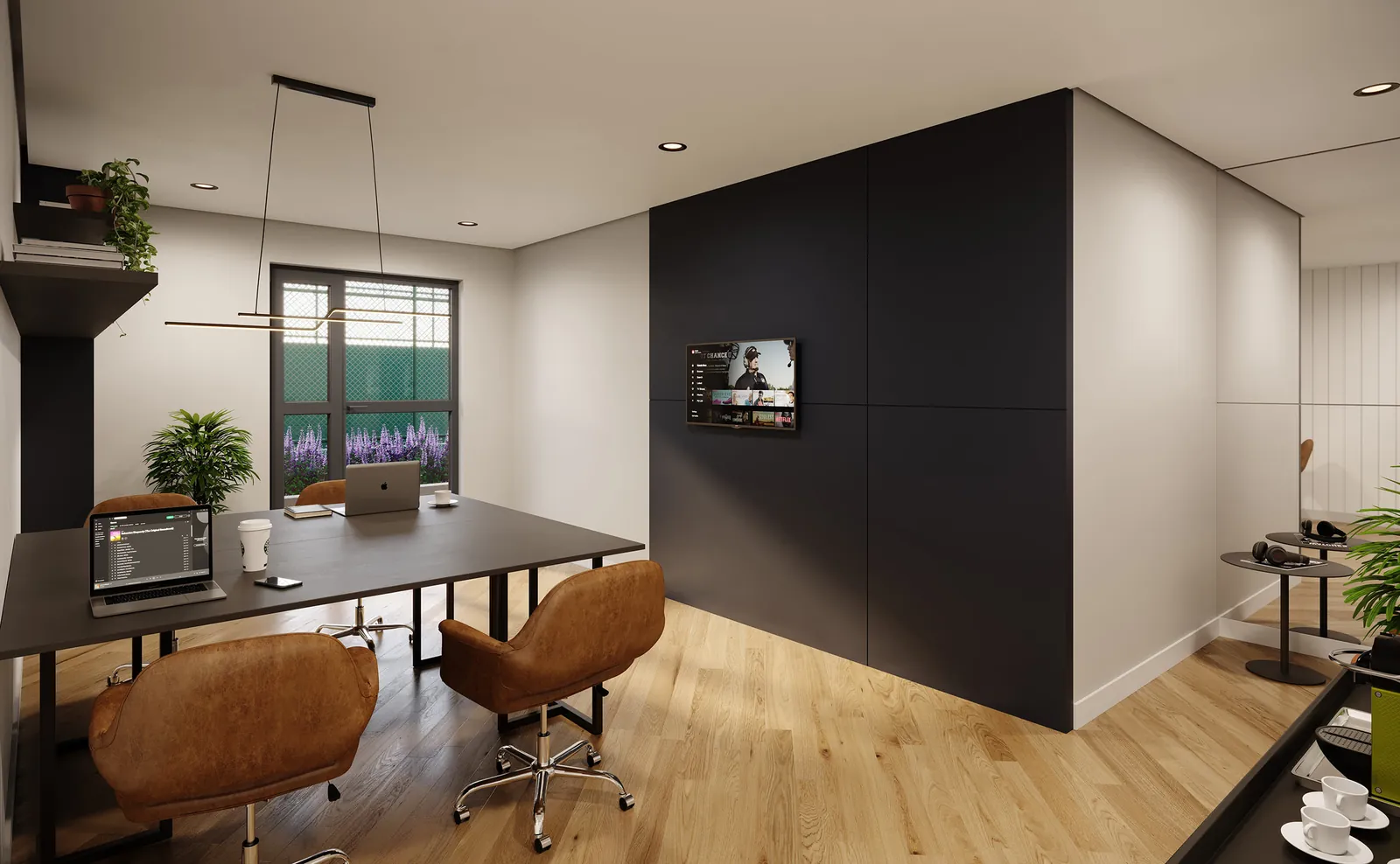 Perspectiva artística: coworking do Residencial Porto Maravilha