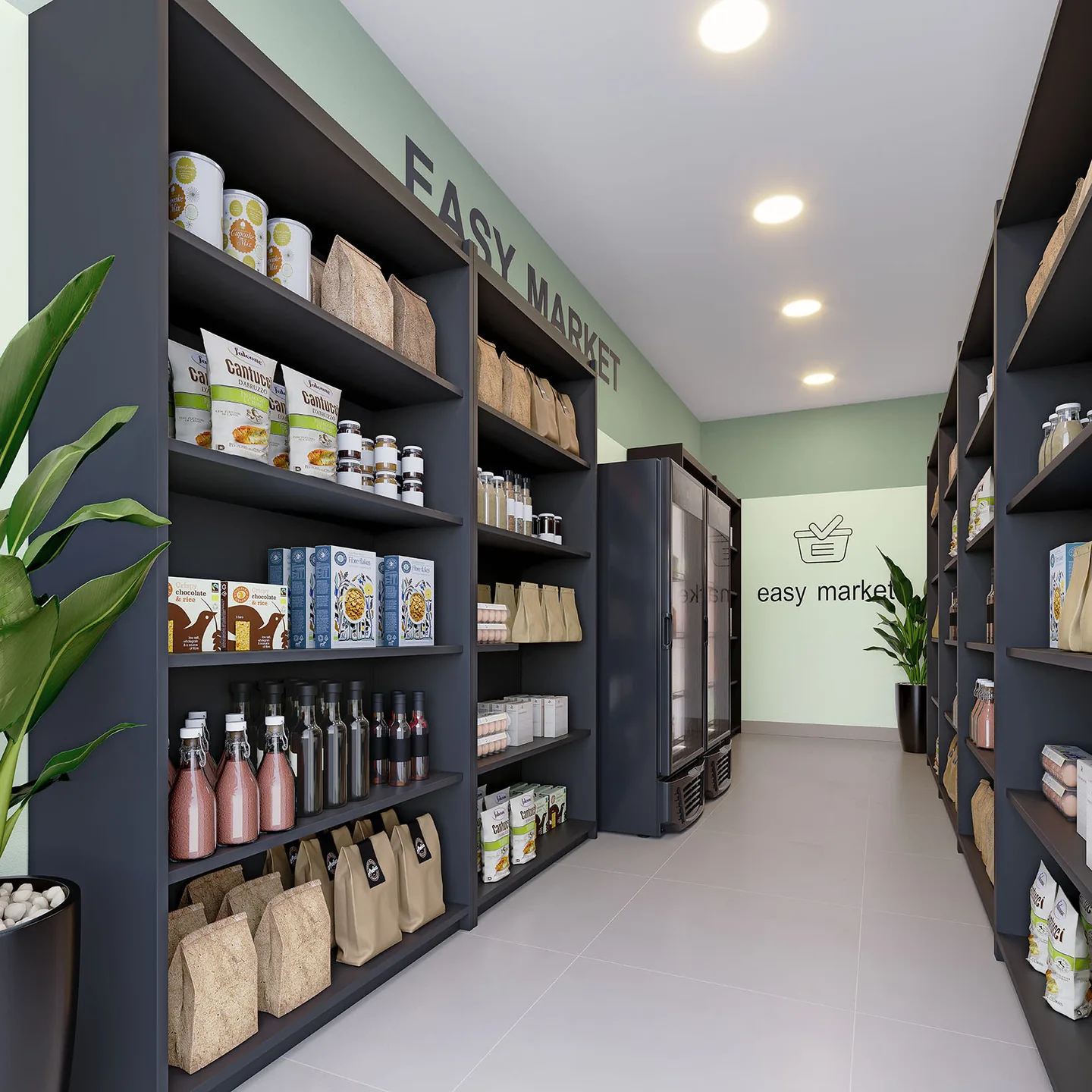 Perspectiva oficial do easy market do Residencial Tia Ciata