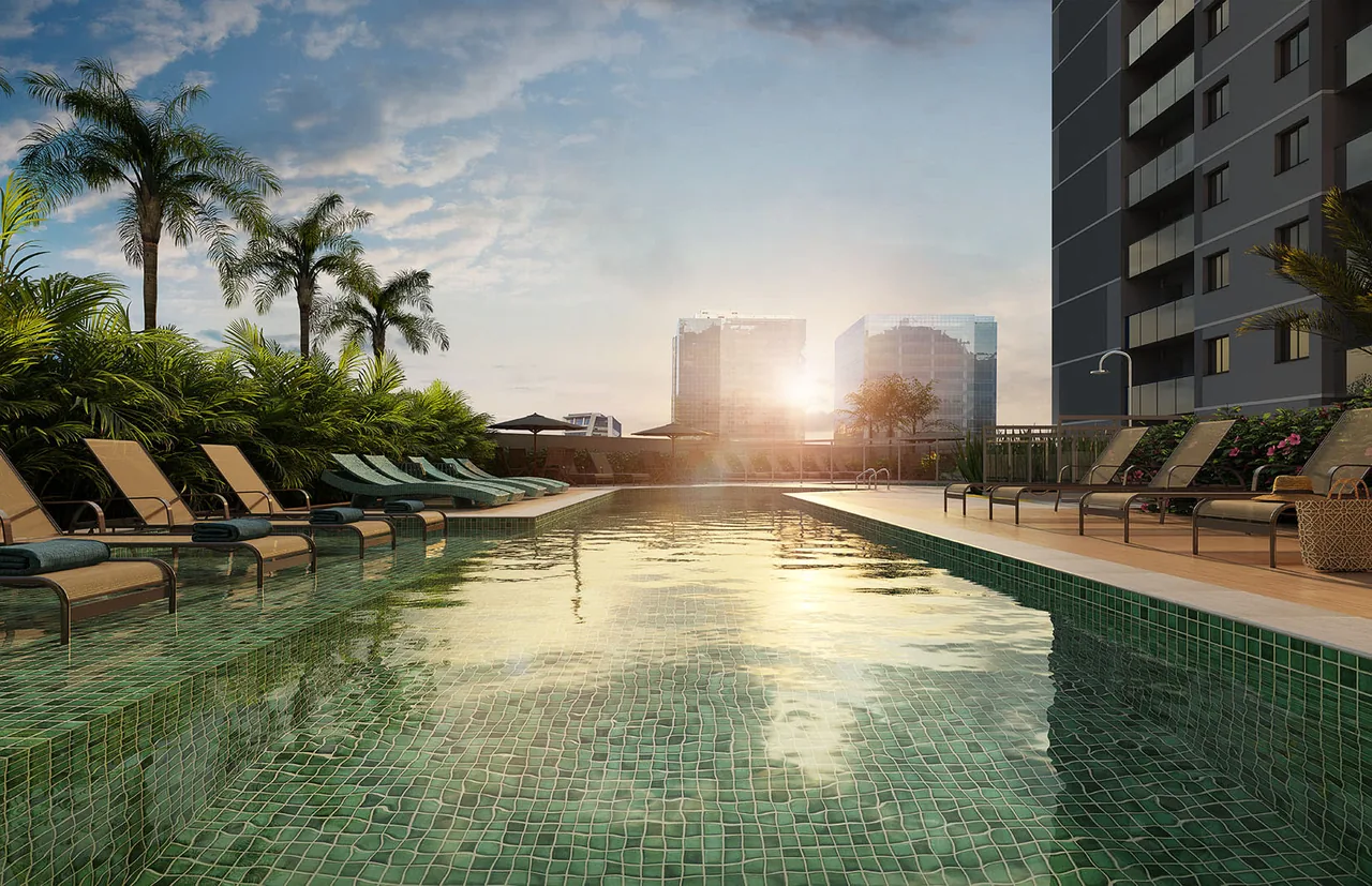 Perspectiva oficial da piscina do Rio Energy