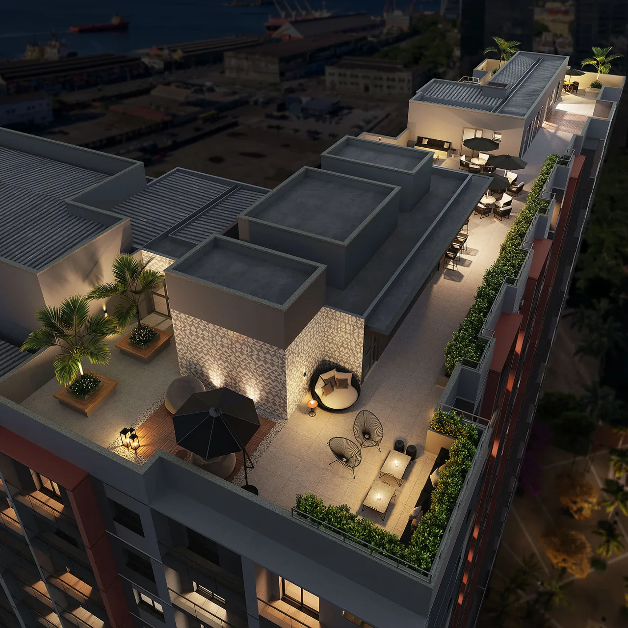 Perspectiva oficial do rooftop do Rio Energy