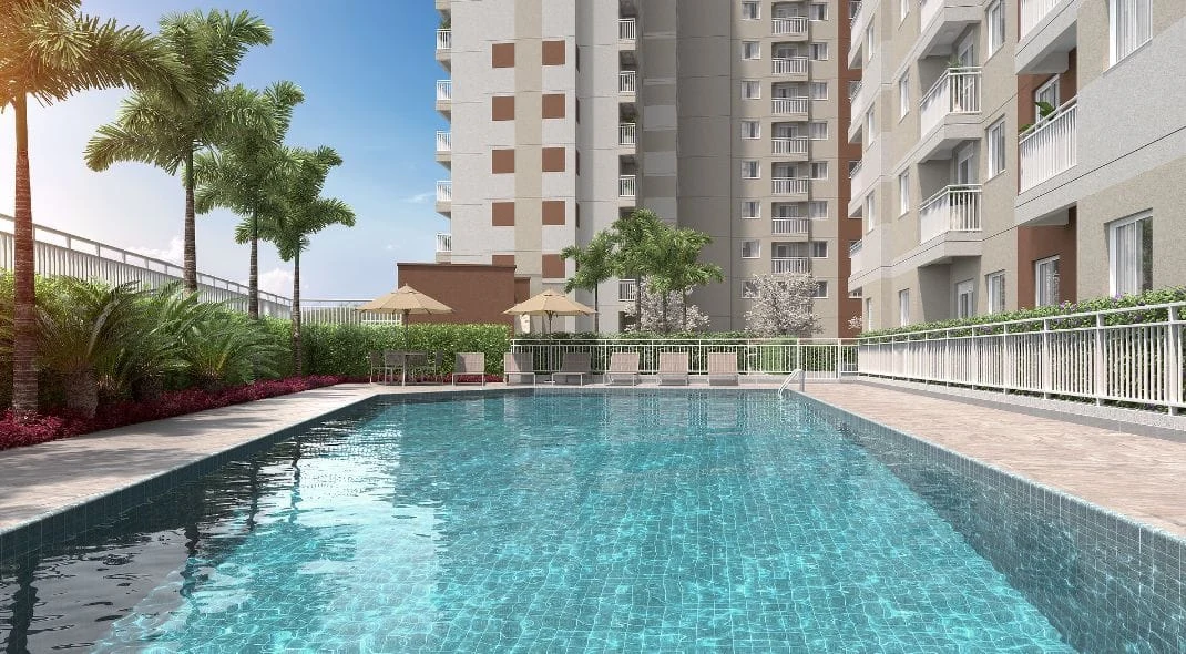 Perspectiva oficial da piscina do Nova Leopoldina Cury em Ramos